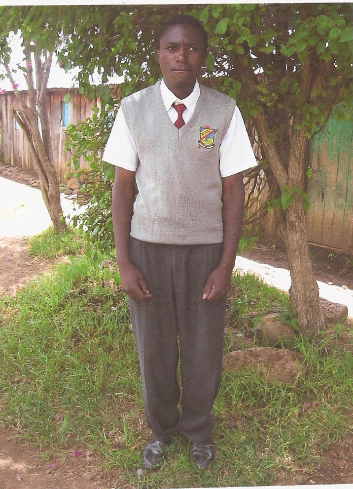 Benard in his final year at Ndururumo High School